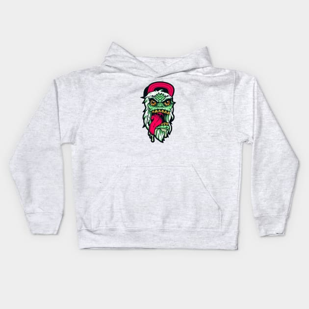 Gnarly Skater Punk Monster Kids Hoodie by SLAG_Creative